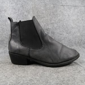 Rosegirl Shoes Womens 7.5 Ankle Boots Chelsea Booties Pull On Casual Gray Black